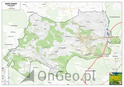 Mapa gminy Piekoszów